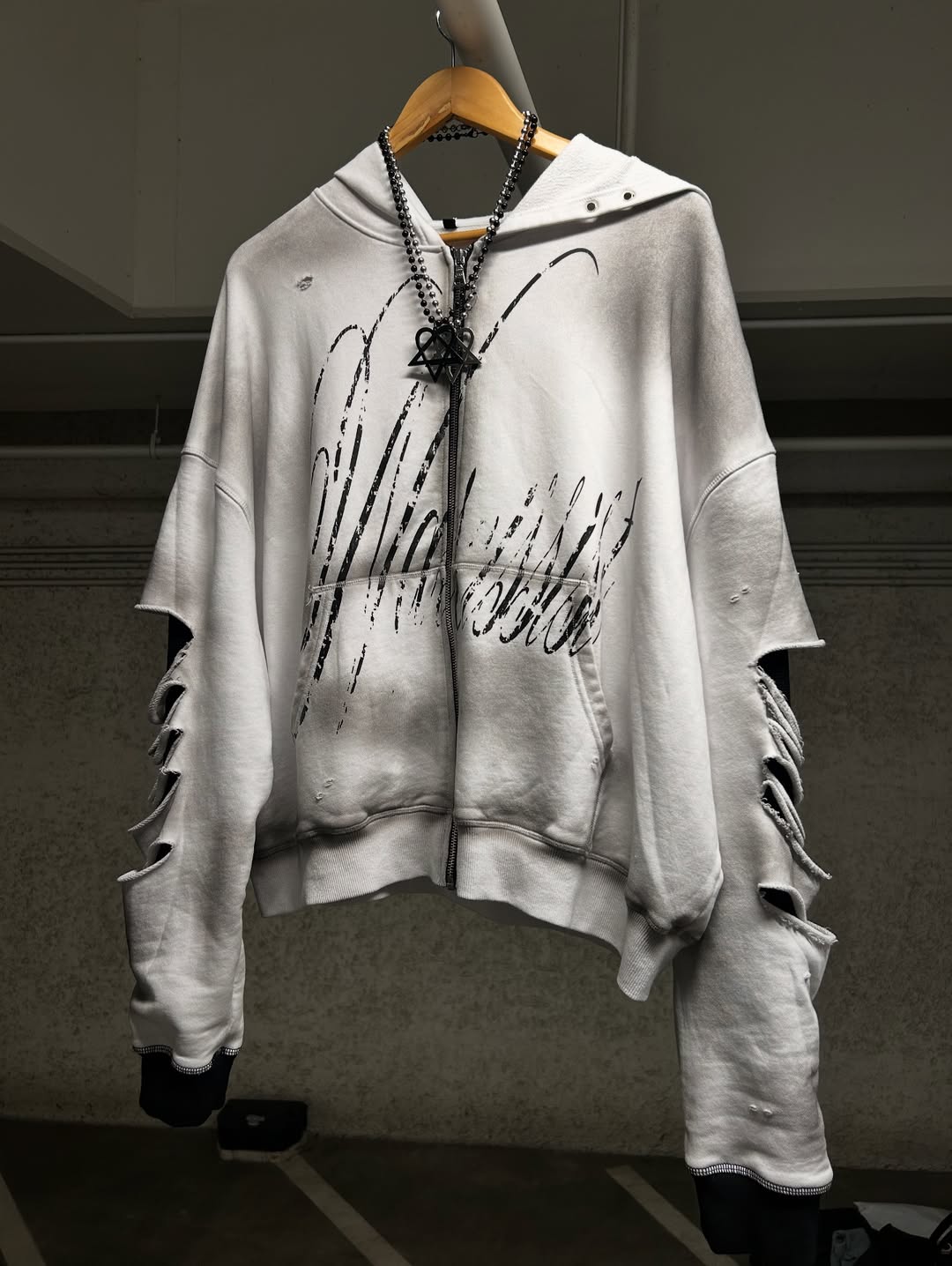 FH White “Narcissist” Zip Up